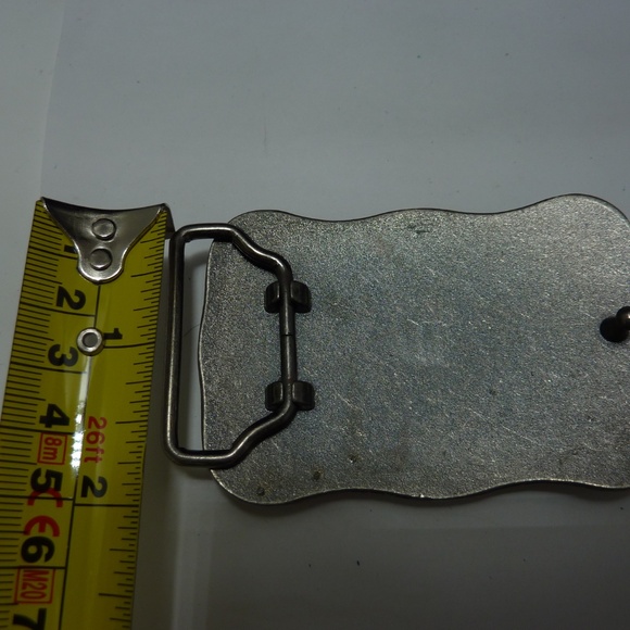 Vintage Belt Buckle Black Rhinestone Crystal Goth  Western 80s Cowgirl - Picture 5 of 5